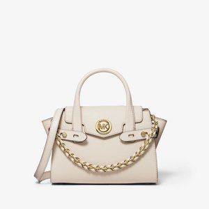 Carmen Extra-Small Saffiano Leather Belted Satchel